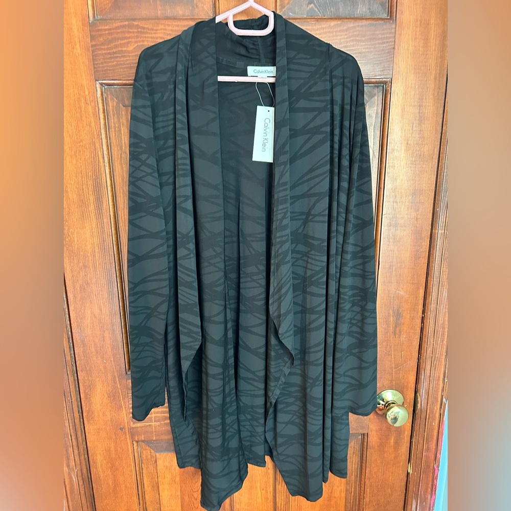 Calvin Klein Black Patterned Women's Top